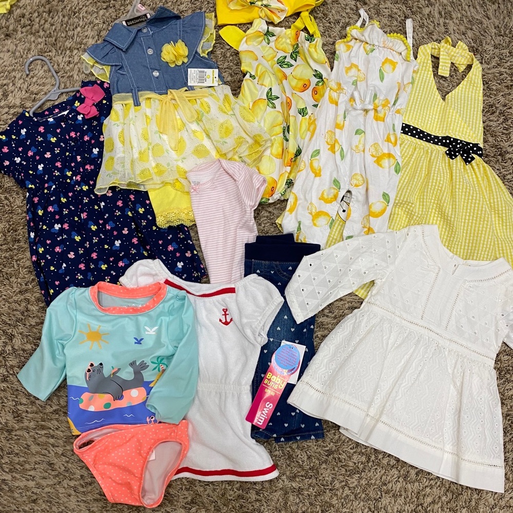 Lot of 12 month baby girl clothes
